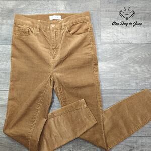 Loft High Waist Skinny Corduroy Pants Size 0